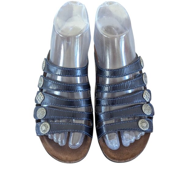 Dansko Deep Blue Patent Sandals - Size 36 - Picture 14 of 14